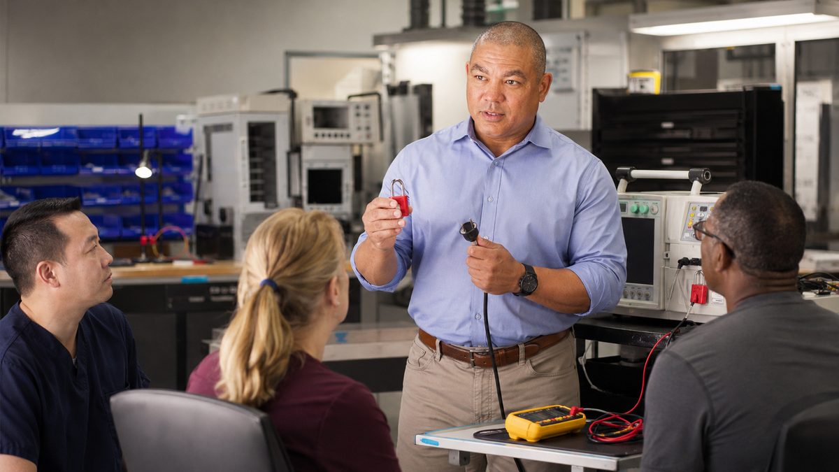 Biomedical lockout and electrical safety
