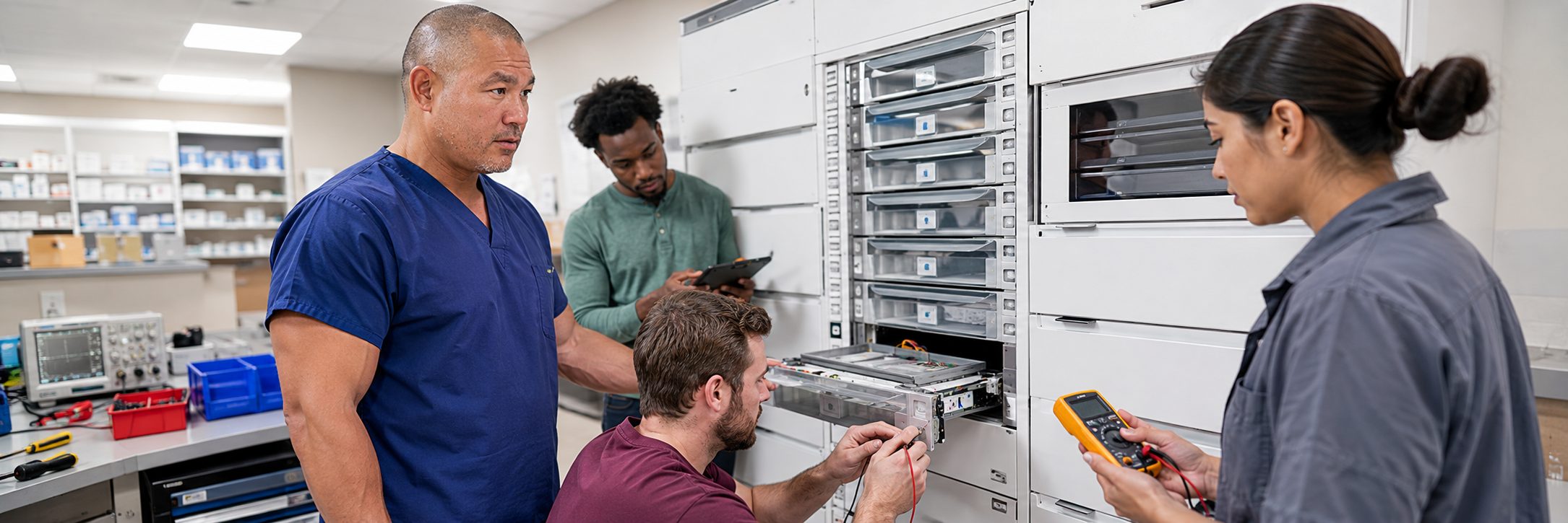 Dialysis machine preventive maintenance and hydraulic circuit service