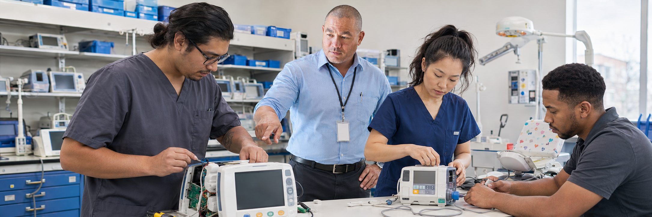 Patient monitor calibration and infusion pump testing in an MRI imaging suite